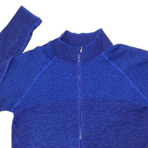 Stella Elyse Active Athletic Jacket Royal Blue Lightweight M/L Full Zip Stretch - Picture 9 of 11